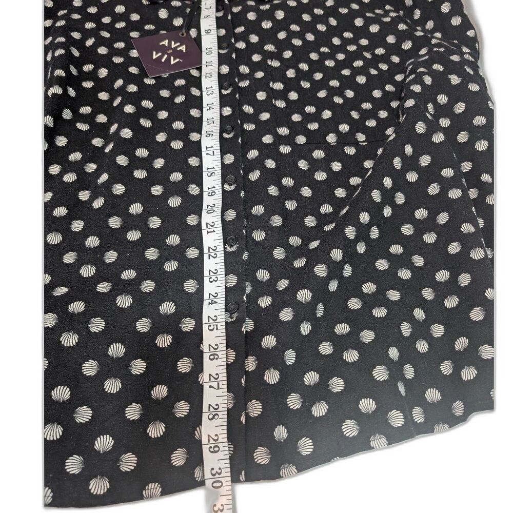 Woman’s Black and White Shirt -Ava & Viv- Size Various - Picture 5 of 8